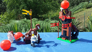 Lego® Duplo® 4863 Wachposten mit Katapult  + 3 rote Bälle